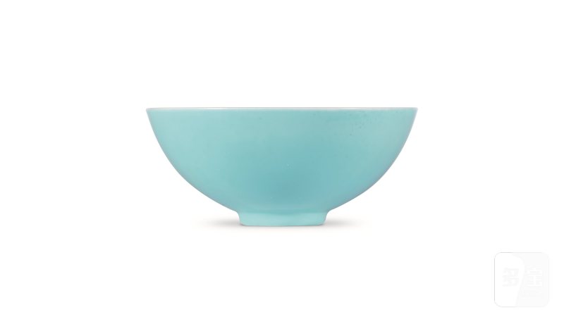 清雍正 松石绿釉茶圆 - 图2